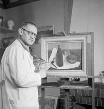 Painter Etienne Tach Peseux Painter Etienne Tach Peseux 1953 Switz- Old Photo