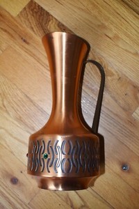 Vintage Copper Pitcher with Jewels