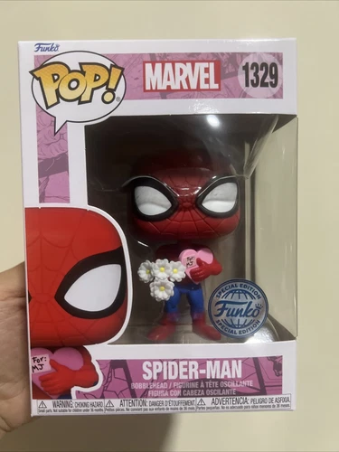 Funko Pop! Marvel - Spider-Man Flowers valentines -(Ex) #1329 W/ Hard Stack