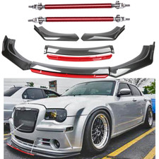 Front Bumper Lip Splitter Spoiler Body Kit Carbon Fiber Rods For Chrysler 300 Front Bumper Lip Splitter Spoiler Body Kit Carbon Fiber Rods For Chrysler 300