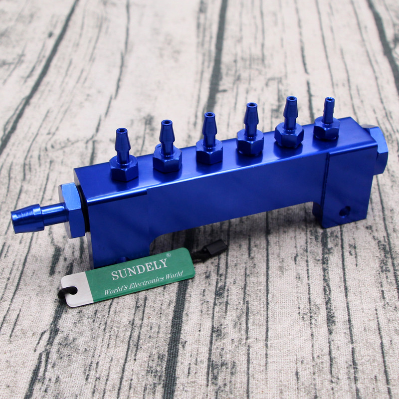 Vacuum Intake Manifold Kits 6Port 1/8 NPT Turbo Wastegate Boost Block