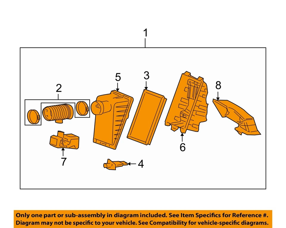 Б/у воздухоочиститель в сборе подходит: 2006 Ford Freestar класса A - Изображение 3 из 4