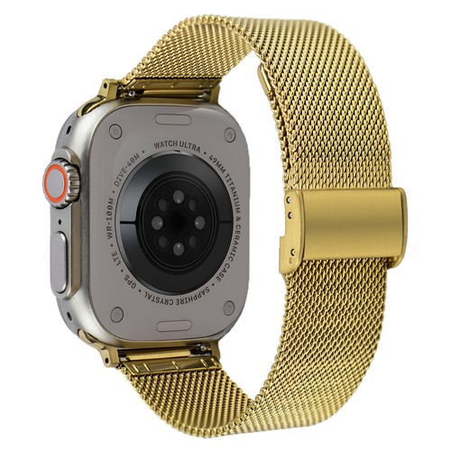 Metalowa mediolańska pętla siatkowa do Apple Watch Ultra Band, pasek do zegarka ze stali nierdzewnej - Zdjęcie 12 z 16