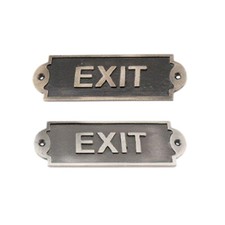 Iron Sign Exit House Store Retail Shop Restaurant Hang Home Signage Silver 1pc