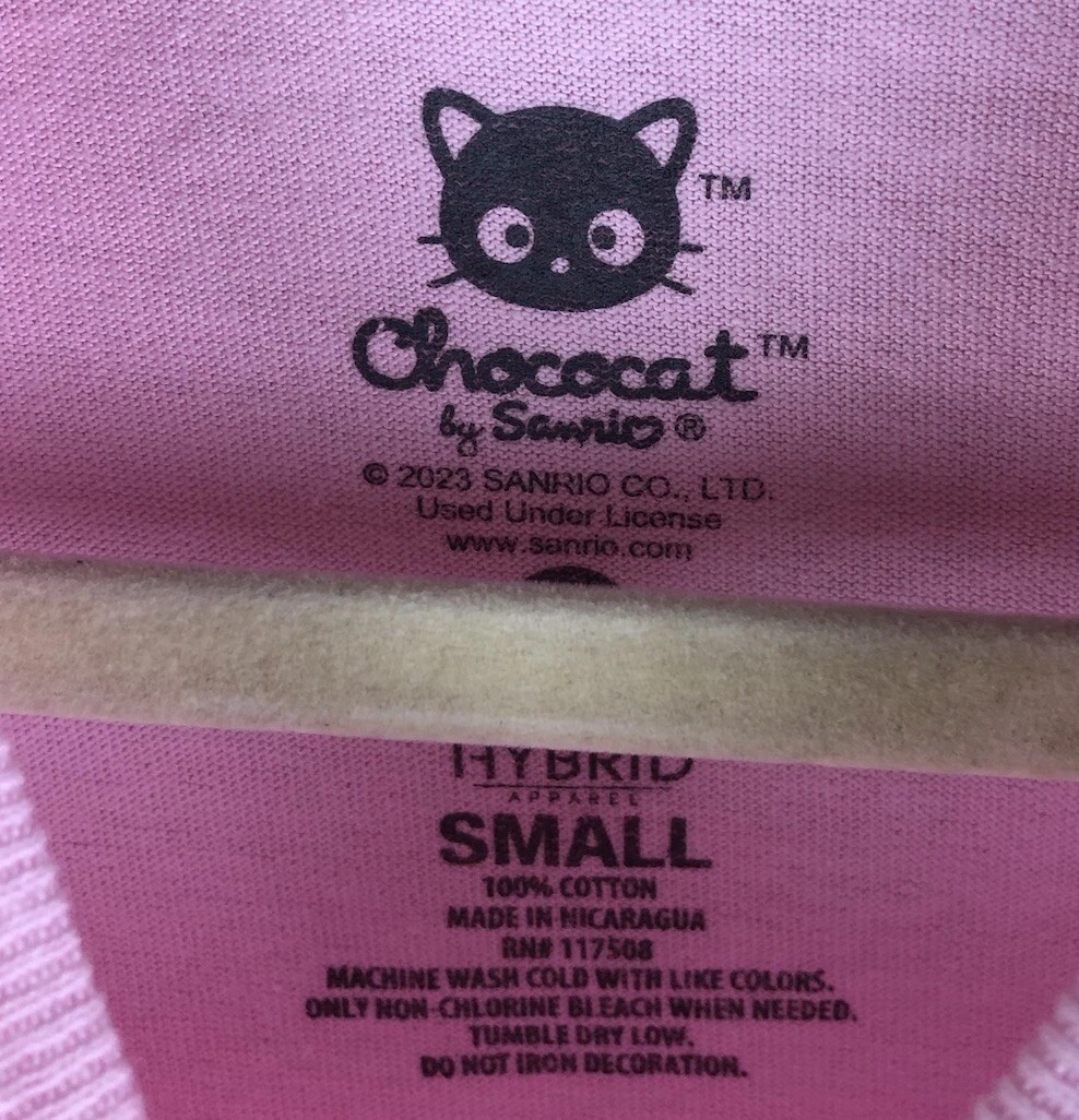 Chococat Sanrio Pink T-Shirt Small Dessert Chocolate