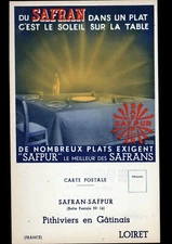 PITHIVIERS (45) SAFFRON CULTURE / BUSINESS CARD period 1930-1950