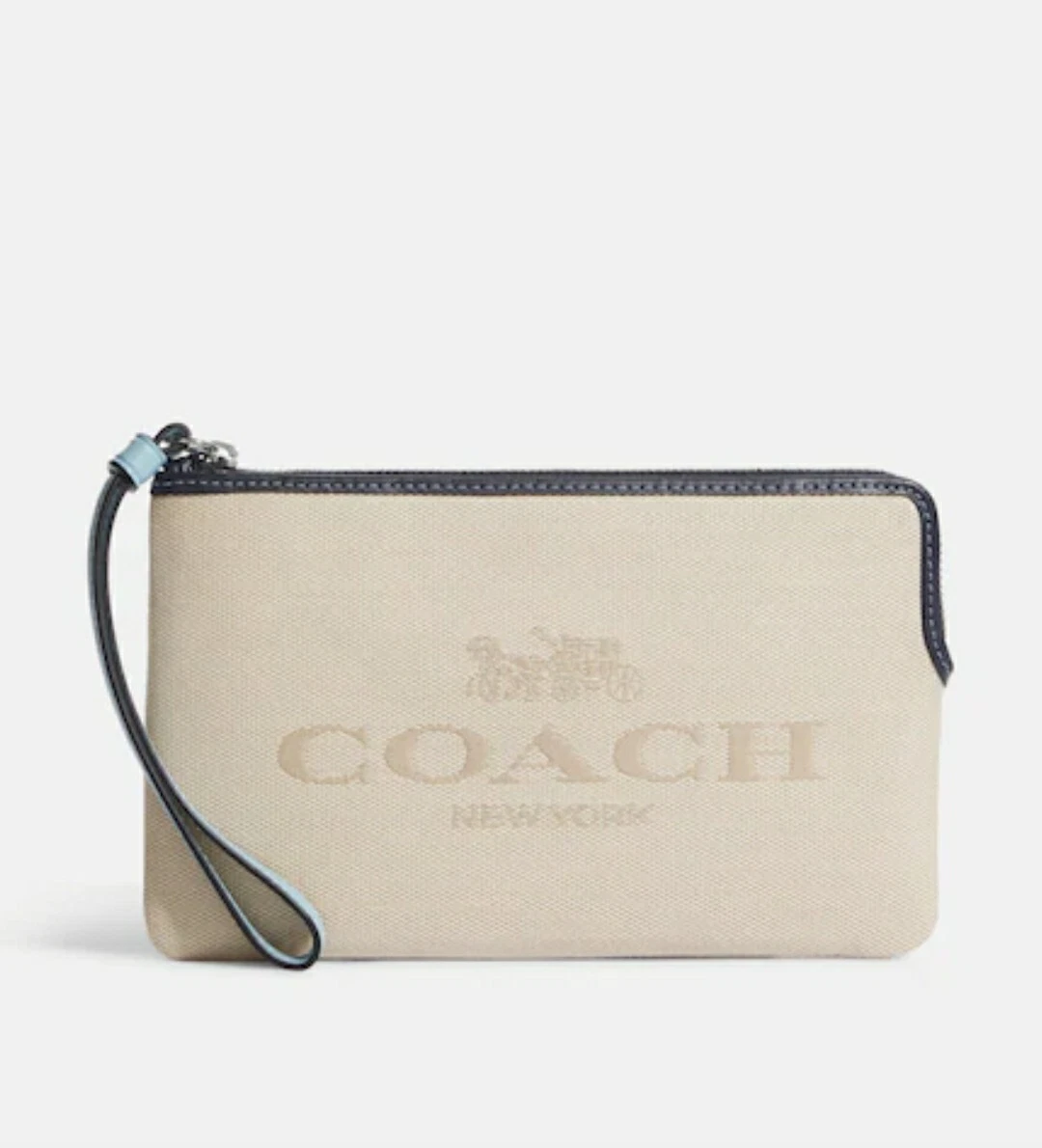 COACH LARGE CORNER ZIP WRISTLET IN COLORBLOCK CA734