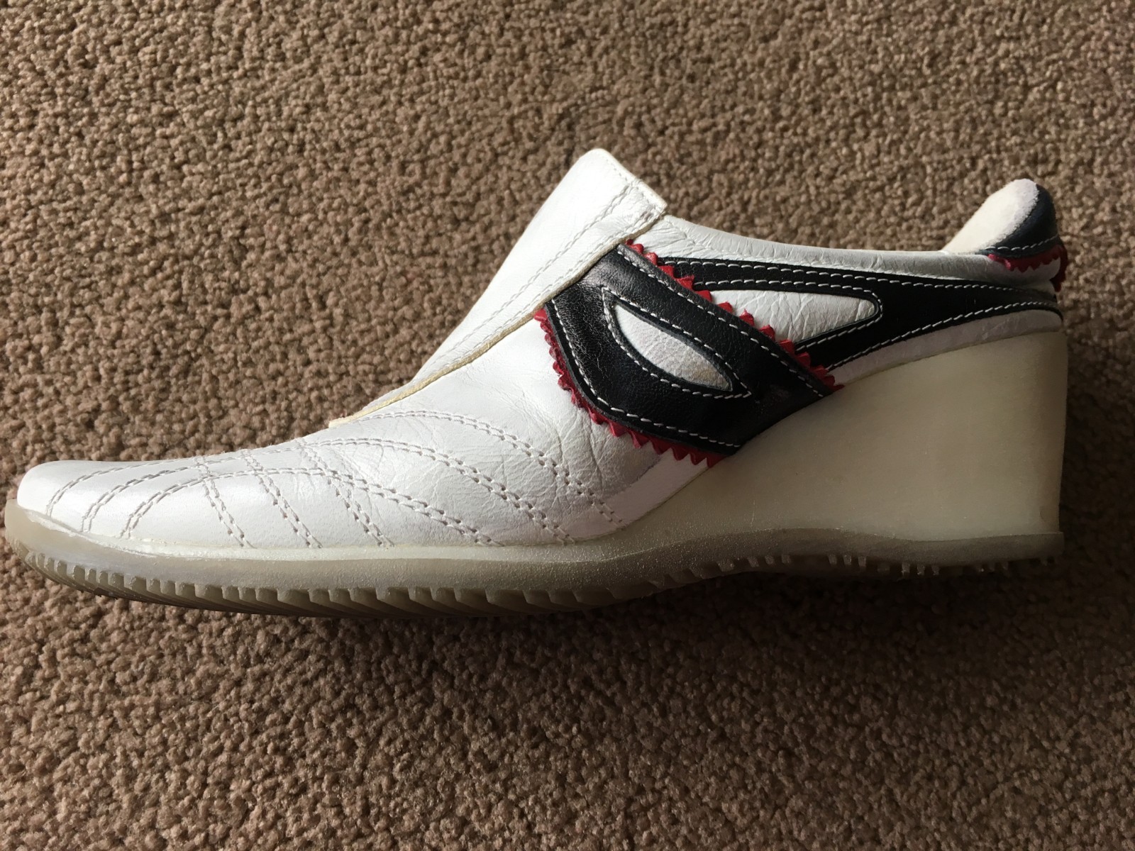 FERRIRA WEDGE SNEAKERS SIZE 35 IT FITS US 6 MADE IN ITALY-image