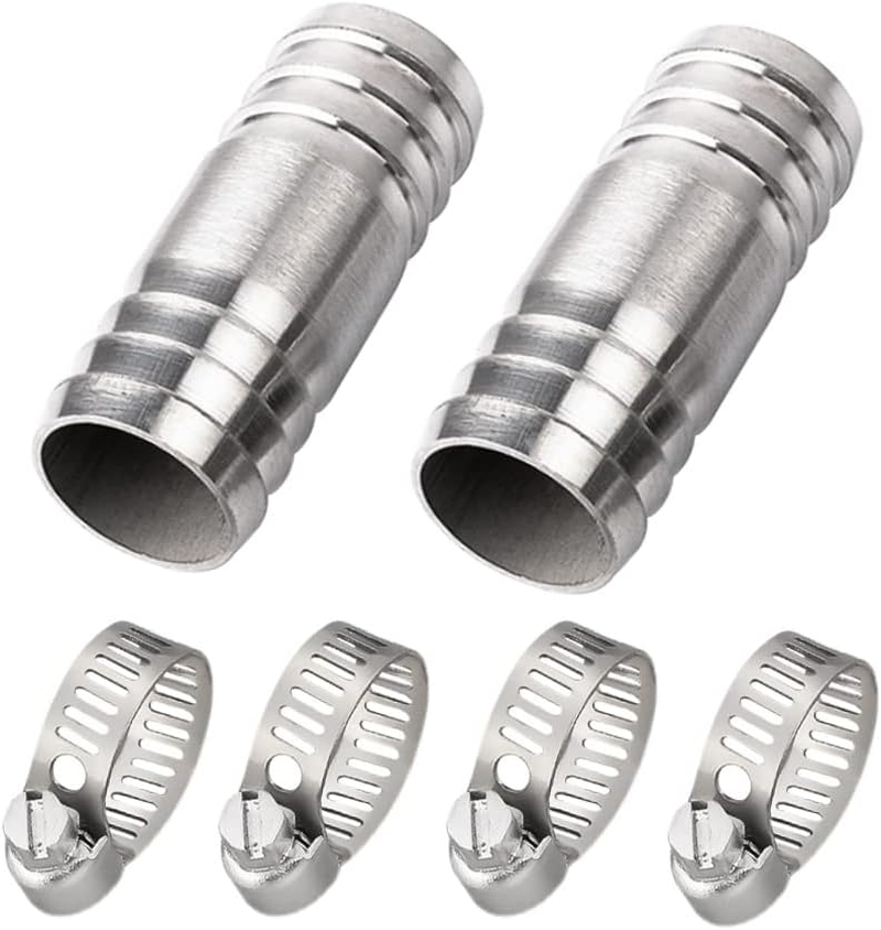 1-1/4 Inch Stainless Steel 304 Hose Barb Fitting Union Split Barbed X Barbed