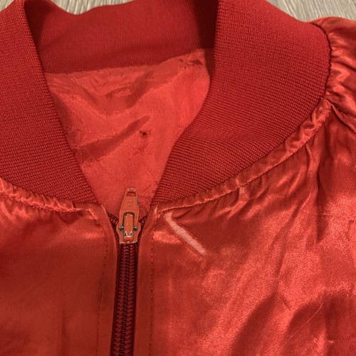 Adulto M Las Vegas Hilton Mike Tyson vs Frank Bruno 1989 Chaqueta de Lucha Roja con Cremallera - Imagen 5 de 9