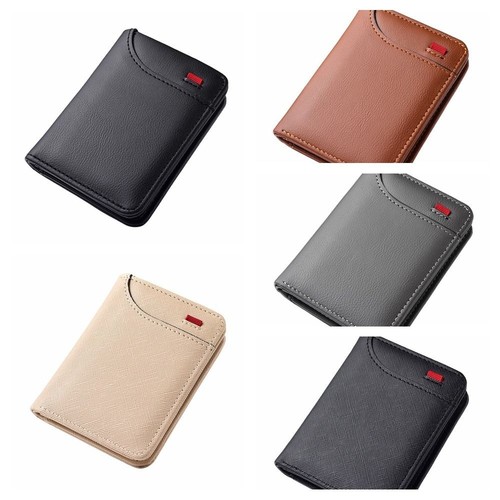 Solid Color Short Men Wallet Multiple Card Slots PU Leather Coin Purse Outdoor - Picture 3 of 17