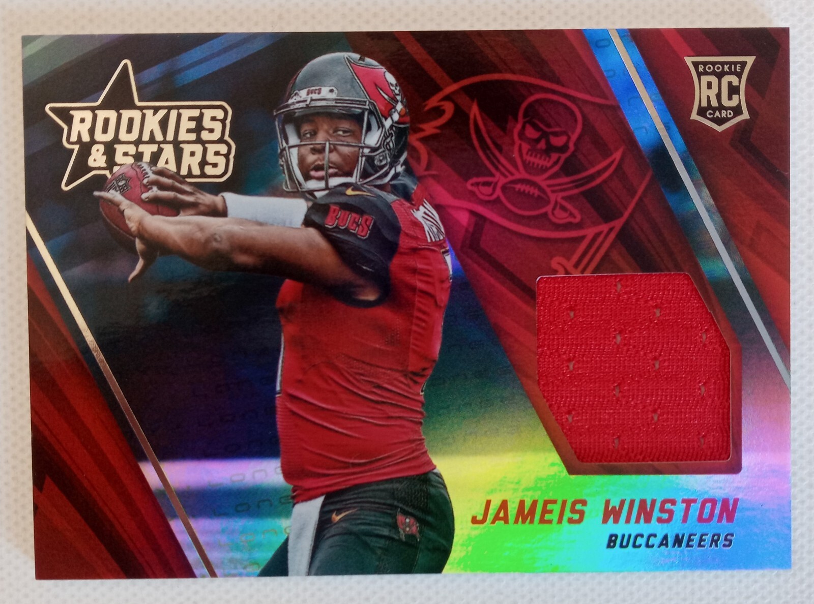 Jameis Winston Panini Rookies & Stars Rookie Jersey #RJ1 Prime Jersey Number Logo