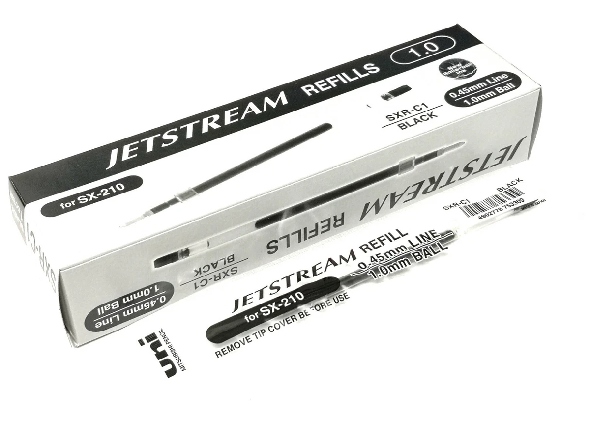 12 pcs Uni Ball Jetstream SXR C1 Ballpoint Pen Refills 1.0mm for