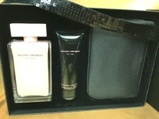 Narciso Rodriguez For Her 100ml./3.3oz. Eau De Parfum Spray 3 Piece Gift Set!!
