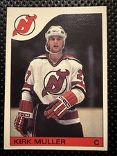 Kirk Muller 1985-86 O-Pee-Chee Rookie Hockey Card RC #84 New Jersey Devils. rookie card picture