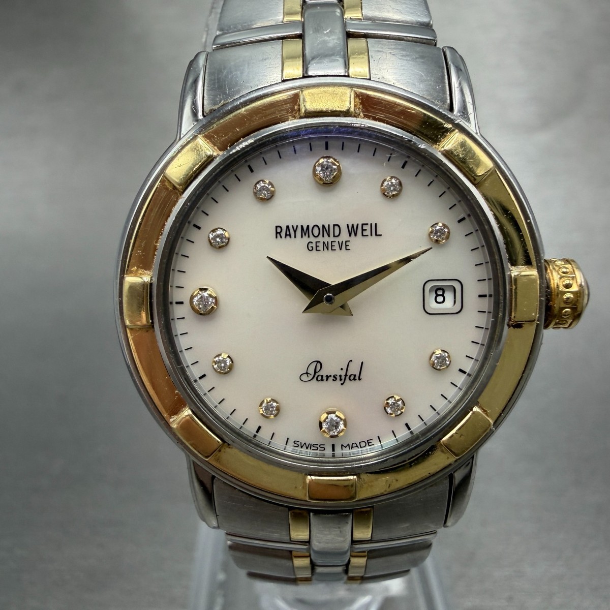 Raymond Weil Parsifal Ladies Watch - Two-Tone Diamond Dial & Bezel - Swiss Made Raymond Weil Parsifal - Mother of Pearl White - Diamond Dial main image 4