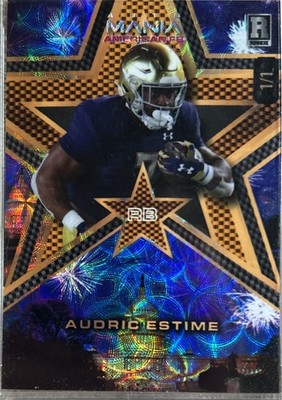 Wild Card 2024 Mania American FB Audric Estime Rookie Holo-Lux #AMASP-AE 1/1