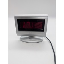 Sharp Digital Alarm Clock Silver Red LED Disp...