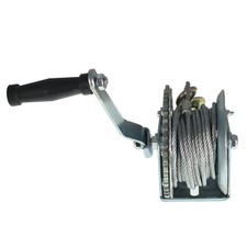 1500 lbs Capacity Hand Crank Winch Gear Winch with 10m (32ft) Cable Rope