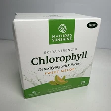 Natures Sunshine Extra Strength Chlorophyll Detoxifying Stick, Sweet Melon 30 Ct