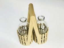 Milk Bottle Crate For 2 Classic Glass Pint Bottles Holder Doorstep Crate #2