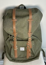 Herschel Little America Backpack Ivy Green Slub Tan Military Green MSRP $160