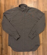 Giorgio Armani Vintage 80s 90s Grey Button Down Shirt Sz 40 15 3/4 Borgonuovo