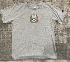 Adidas Gray Mexico National Soccer Team T-Shirt Men Size Large