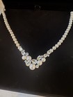 Pearl, Silver, And White Sapphire Necklace — photo 2