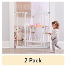 2 Pack Easy Step Extra Tall Walk Thru Baby Gate, Age Group 6 to 24 Months