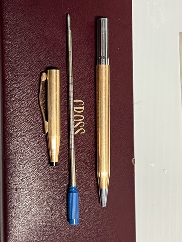 VINTAGE 1980'S 14KT GOLD FILLED CROSS BALLPOINT PEN AND PENCIL SET - Picture 8 of 17