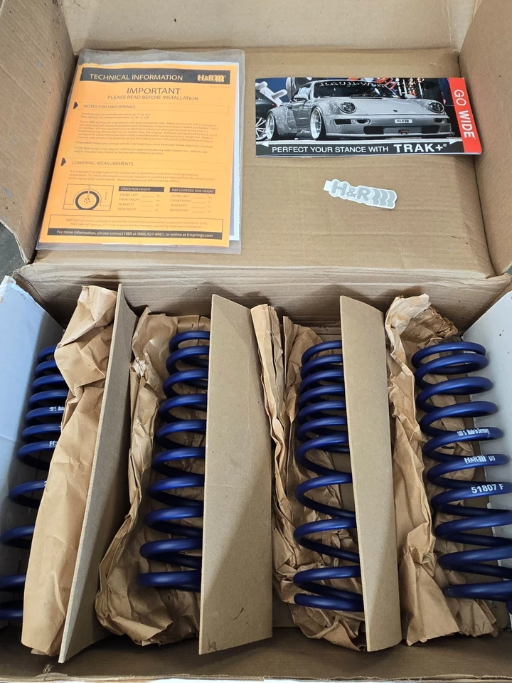 Kit de resortes delanteros y traseros deportivos descendentes H&R 51807 para Honda Civic/CRX 88-91  Foto 4 de 4