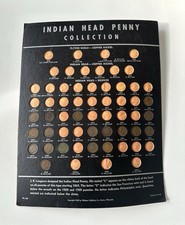 Indian Head Penny Collection Album Lot 18 Coins Partial Set Vintage