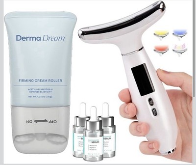Derma Dream Firming Cream Roller & Niacinamide Face Serum 1 fl oz Unscented