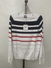 Puma Golf Ladies Small White Striped Navy Bla...