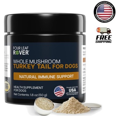 Third-Party Tested Turkey Tail Mushroom for Dogs - Whole Organic Formula 1.8oz