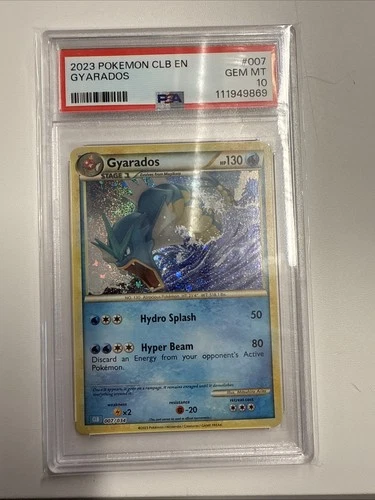 2023 Gyarados 007/034 Pokemon Classic Collection CLB Holo Pokemon Card PSA 10