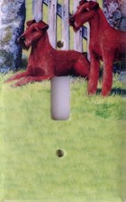 Irish Terrier Single Toggle light switch plate, made in USA