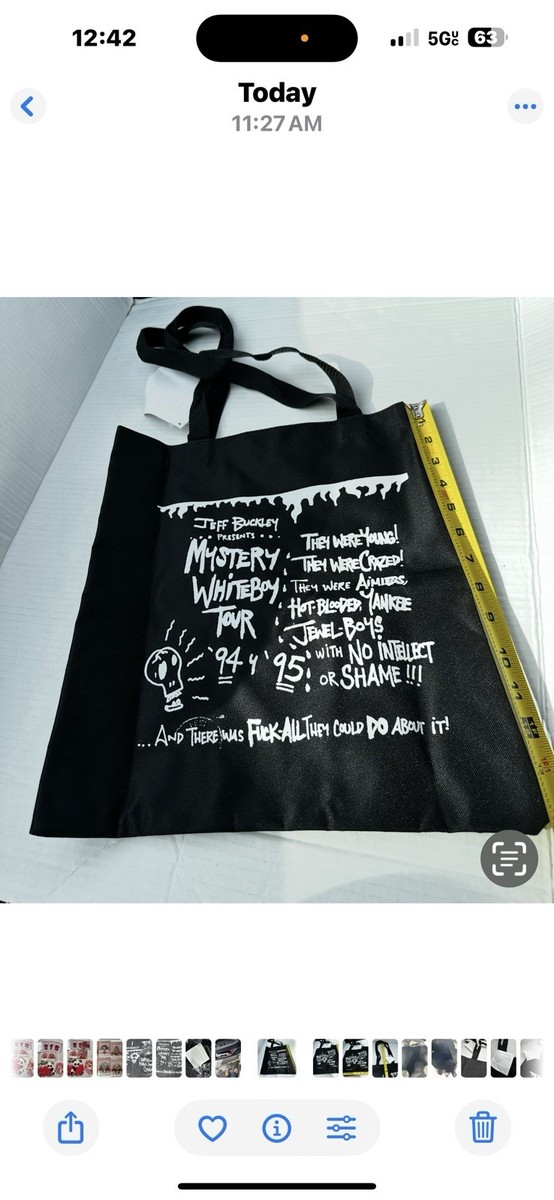 Vintage 1994–95 Jeff Buckley Mystery White Boy Tour Flat Canvas