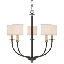 Quoizel ADY5005 Bronze Audley 5-Light 26"W Chandelier