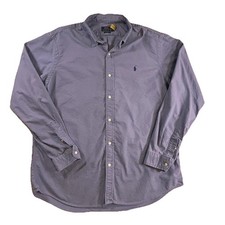 Polo Ralph Lauren Classic Fit Long Sleeve Button-Down Shirt, Blue W/Blue Pony