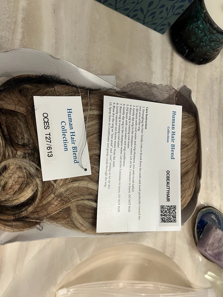 Новый длинный человеческих волос смесь T27/613 блондинка кружева спереди парик - Изображение 4 из 4