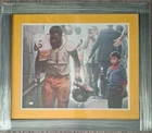 "Mean" Joe Greene Steelers Signed 16x20 Mounted Memories Cert  Auto Framed Hof