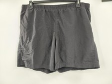 L.L. Bean Swim Shorts Mens L Gray Lined Elastic Waist Back Pocket Nylon