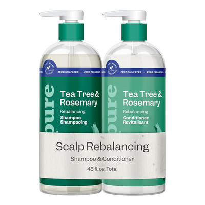 Renpure Tea Tree & Rosemary Shampoo and Conditioner Set, Plant Based - Refreshes