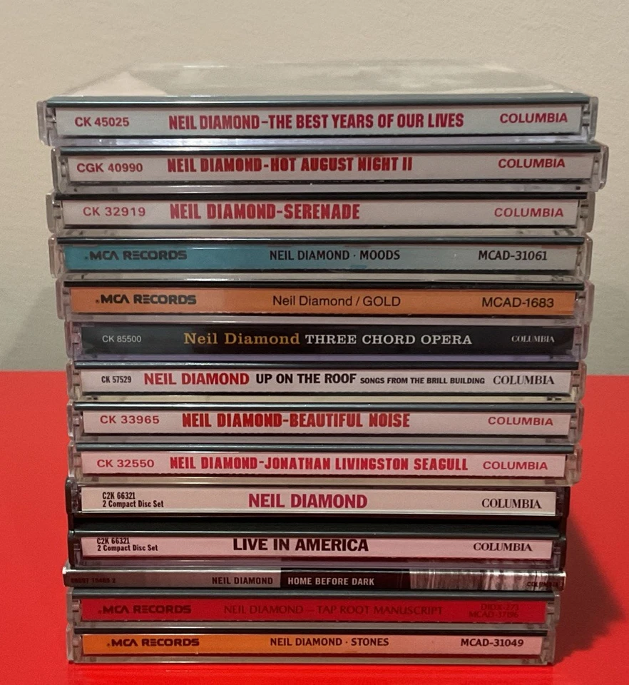 Neil Diamond - 13 CD Lot -Moods, Stones,Hot August II,Live,Serenade,Gold,Noise Foto 3 de 3
