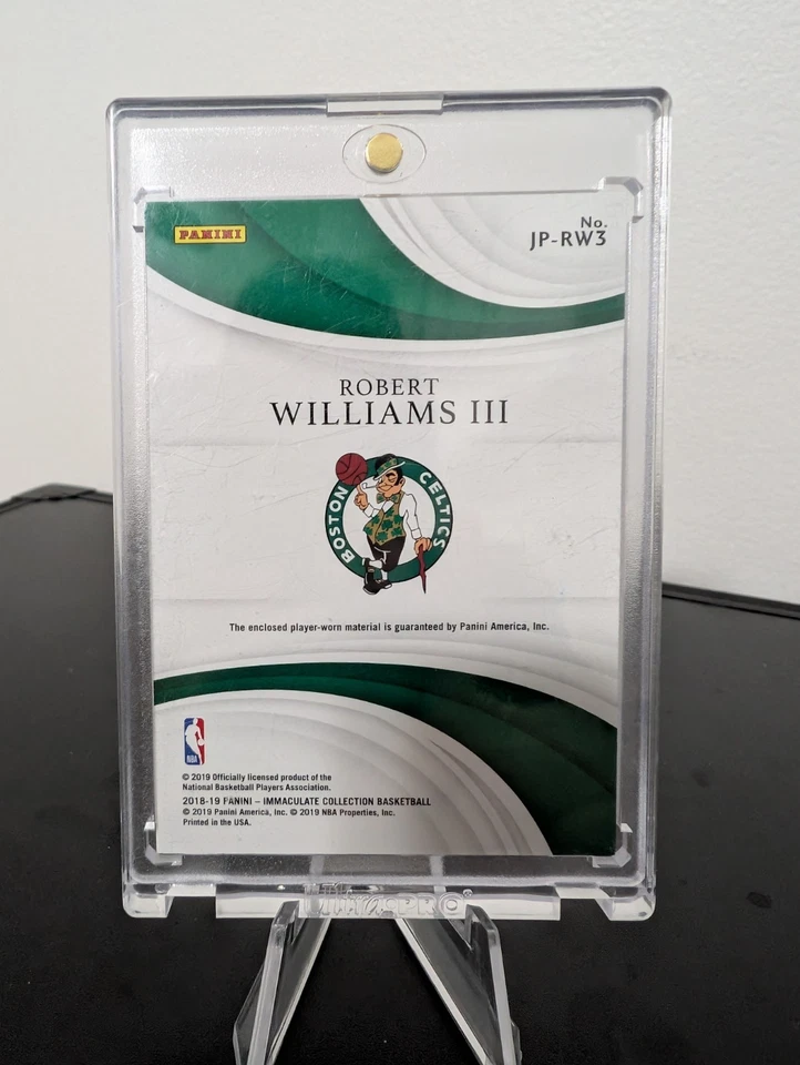 Robert Williams III 2018-19 Immaculate Jersey Number Patch 44/50 Celtics RC 1/1 - Image 3 of 3