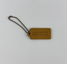 Coach Vintage British Tan Hang Tag, Fob, Charm, Hangtag