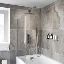 Thermostatic Square Concealed Shower Wall Mounted Handset Heads Bath Filler