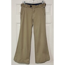 Vintage American Eagle Khaki Wide Leg Pants Womens 26 Low Rise Utility Trousers